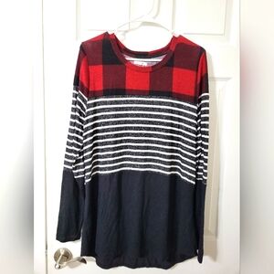 Maurices,  womens size Large, red,black,white